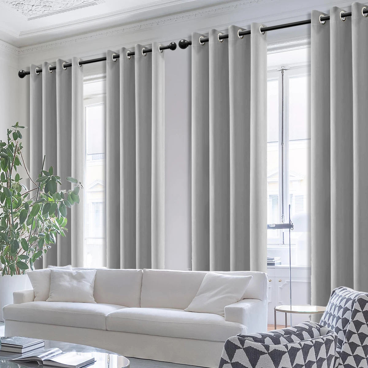 Drapes/Curtains 4 Panels - Blackout - Heat Insultated - Grommets - Bedroom Collection