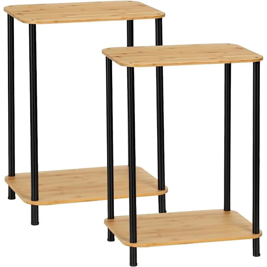 Nightstand Set *2Pcs - End Table Set *2Pcs - 2 Tiers