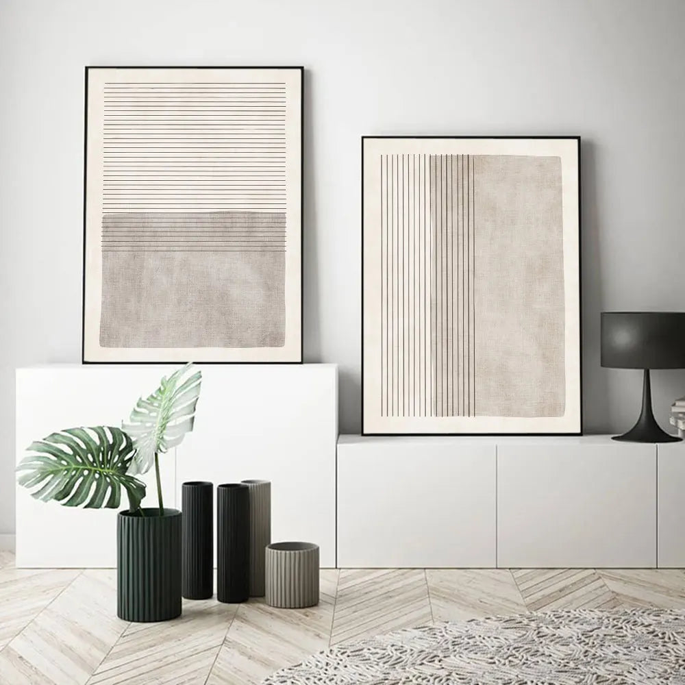 Wall Art - Abstract Minimalist Decor - Canvas Poster Prints - Livingroom Collection