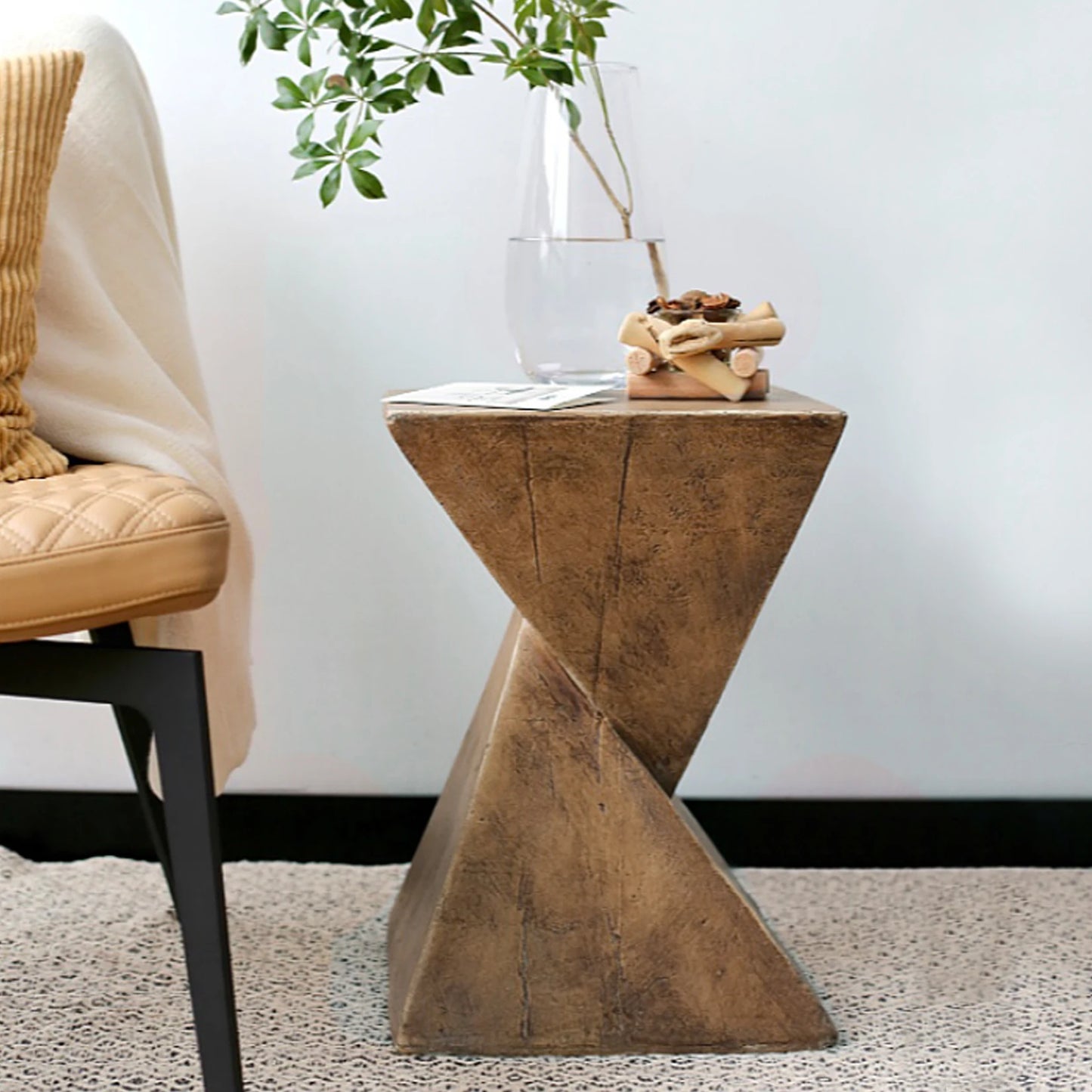 Accent Table - Lightweight Concrete Geometric - Neoclassic Artwork
