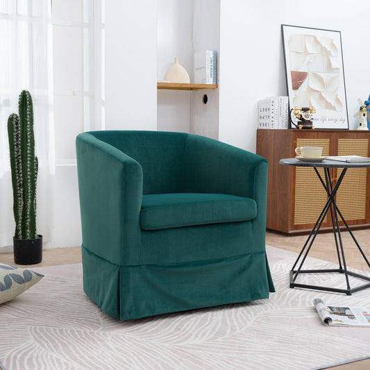 Chair - 360 Degree Swivel - Barrel Accent Chair - Livingroom Collection