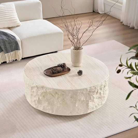 Coffee Table - Modern Circular Drum Coffee Table - Livingroom Collection