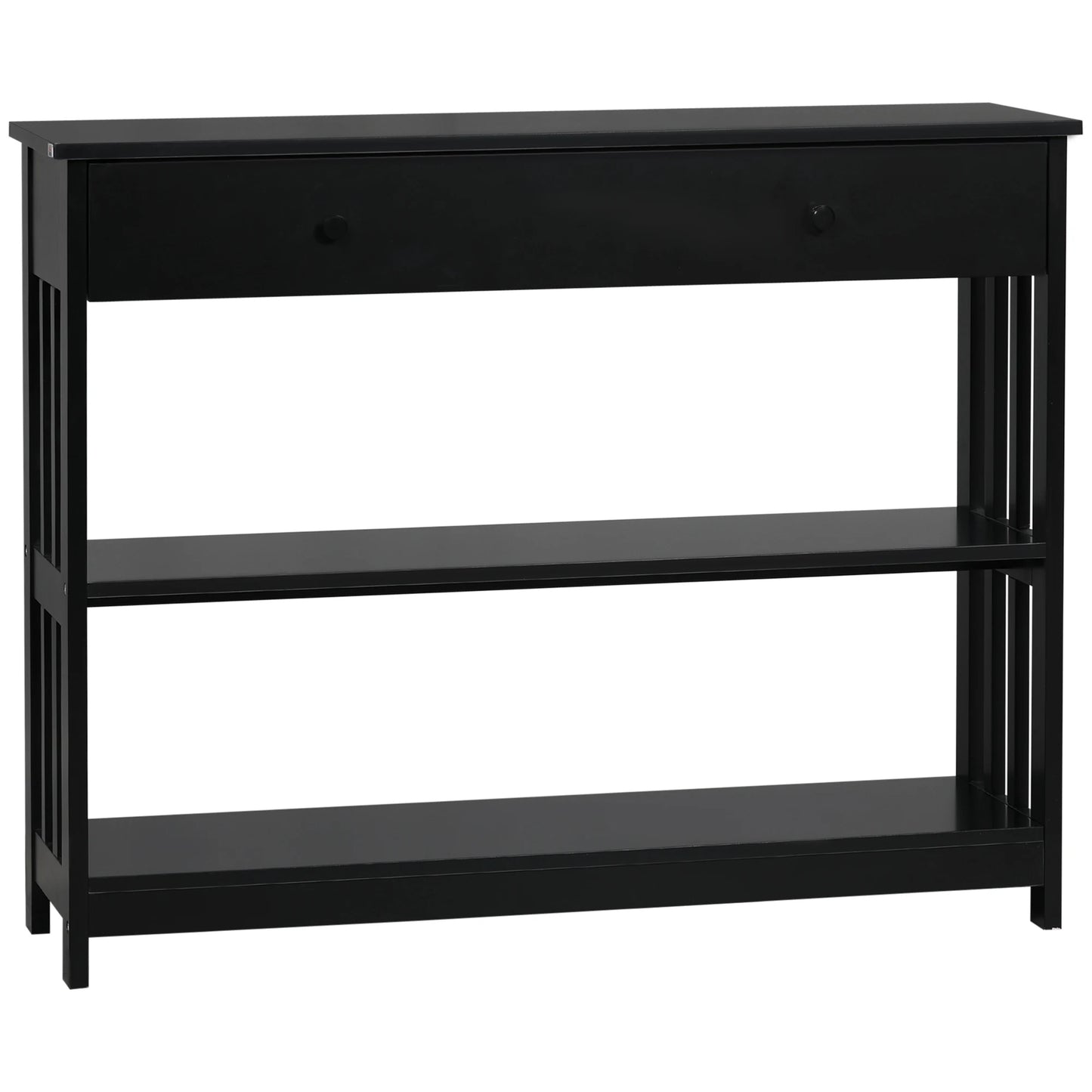 Wooden Side Entryway Sofa Table - Black - Home Storage Solutions