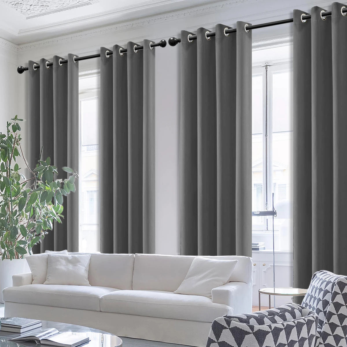 Drapes/Curtains 4 Panels - Blackout - Heat Insultated - Grommets - Bedroom Collection