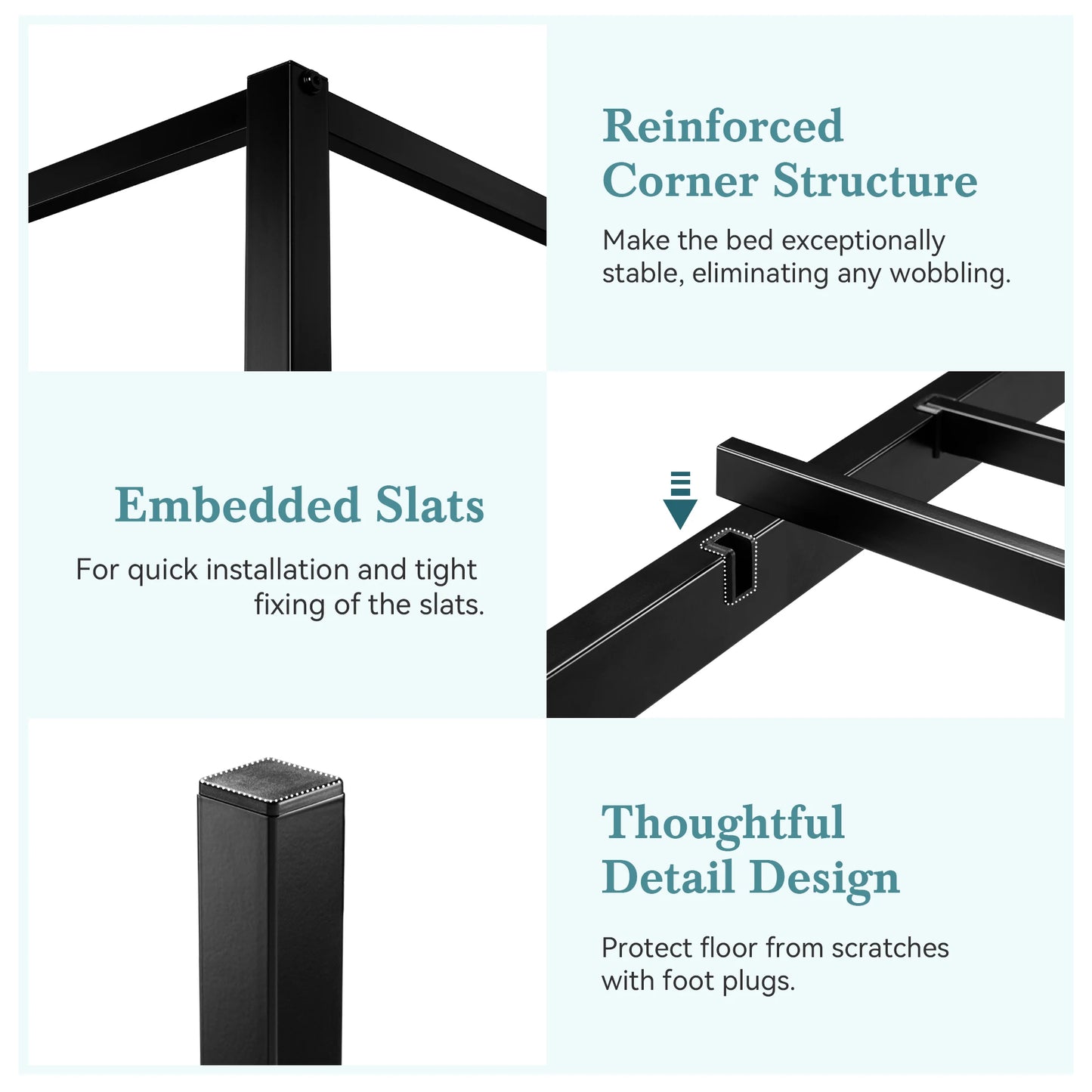 Bed Frame - Hoomic Allewie Canopy Bed - Bedroom Collection