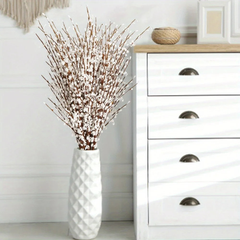 Jasmine Flowers - Faux Pussy Willow Branches - Modern Home Decor - Livingroom Collection