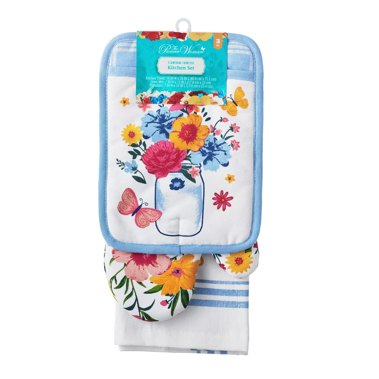 The Pioneer Woman Flowering Frontier Kitchen Towel Set *3Pcs - "Enjoy The Little Things" - Kitchen Collection