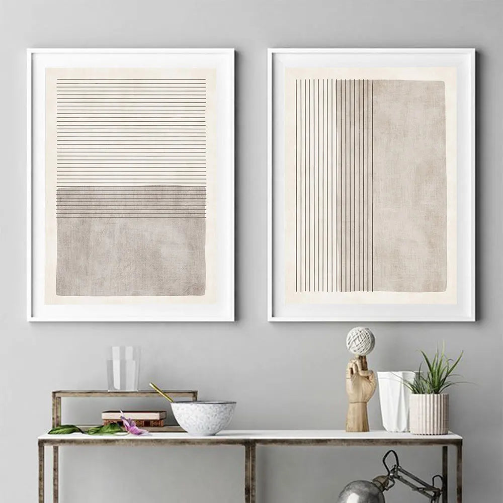 Wall Art - Abstract Minimalist Decor - Canvas Poster Prints - Livingroom Collection
