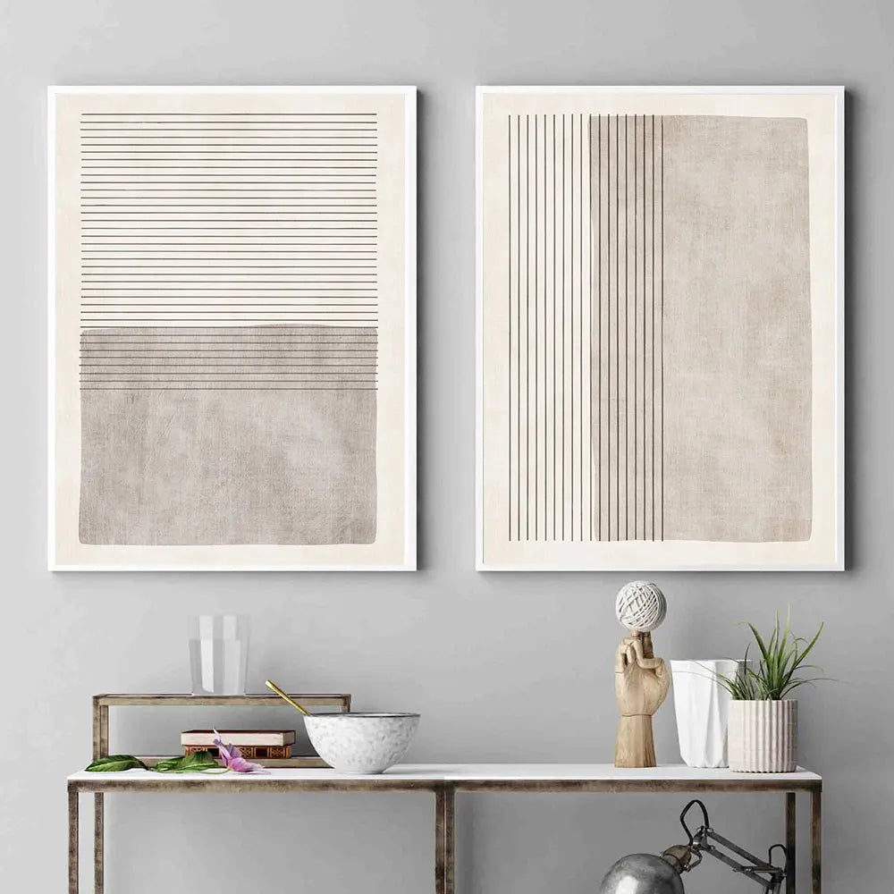 Wall Art - Abstract Minimalist Decor - Canvas Poster Prints - Livingroom Collection