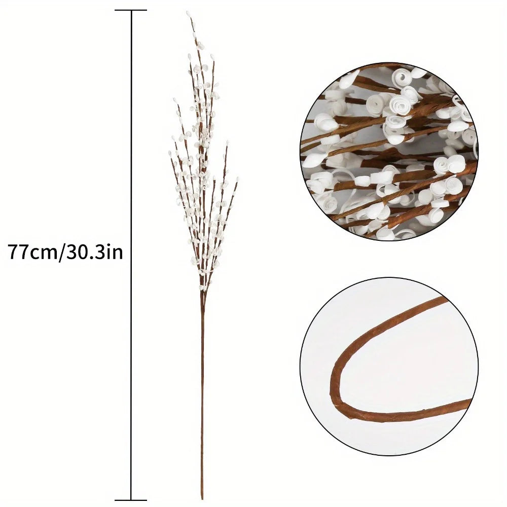 Jasmine Flowers - Faux Pussy Willow Branches - Modern Home Decor - Livingroom Collection