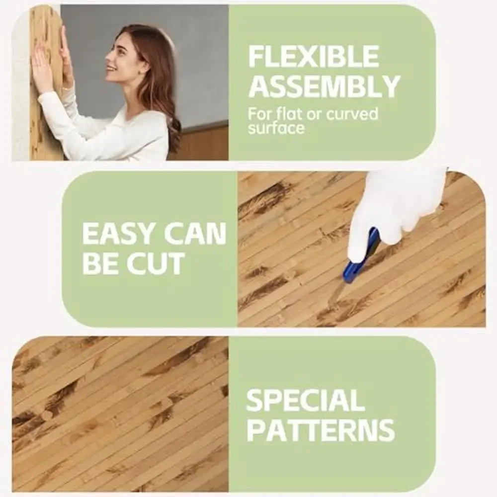 Bamboo Wall Panels - 4'x8' 32 Sq Ft - Livingroom Collection