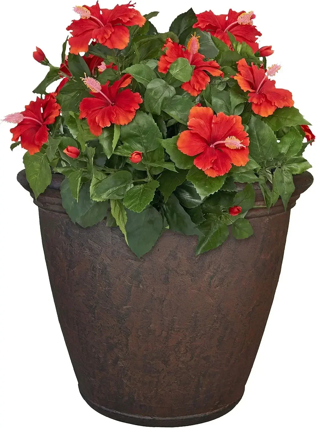 Planters - Polyresin - Anjelica Flower - Indoor & Outdoor - Patio & Garden Collection