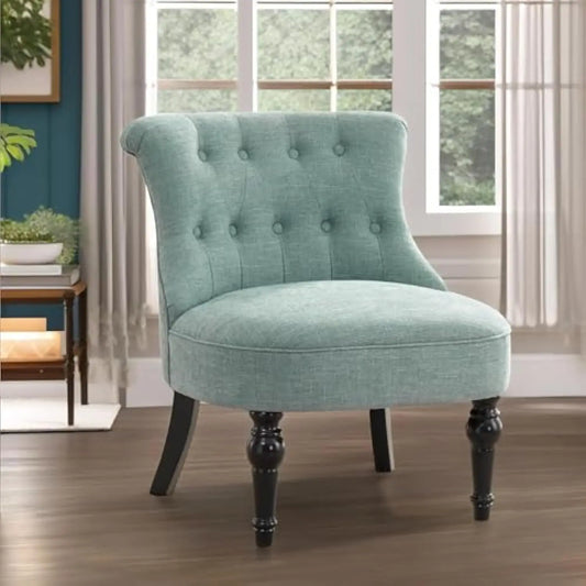 Accent Chair Blue - Vintage French Retro Style - Bedroom Collection