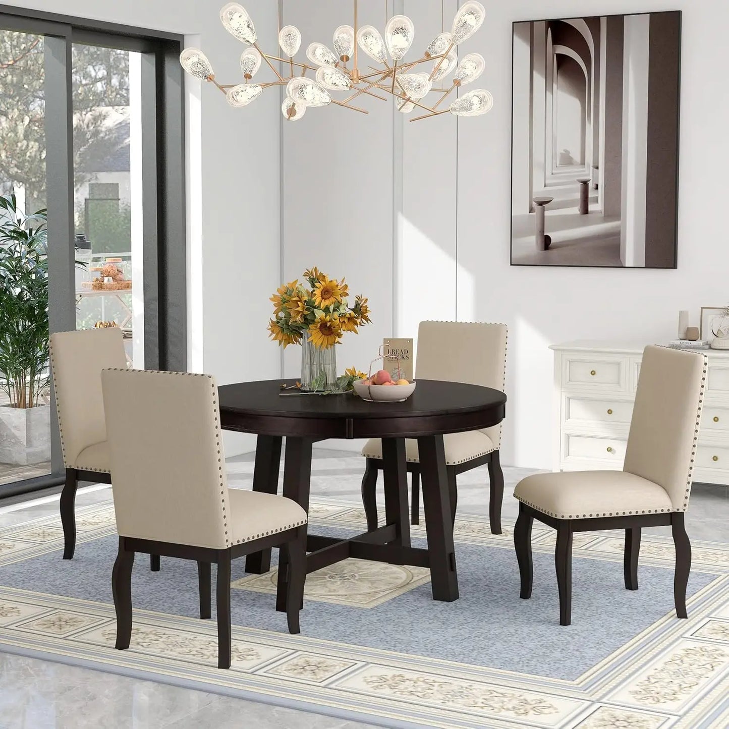 Diningroom Set *5pcs - Extendable Leaf - Seats 4-6 - Diningroom Collection