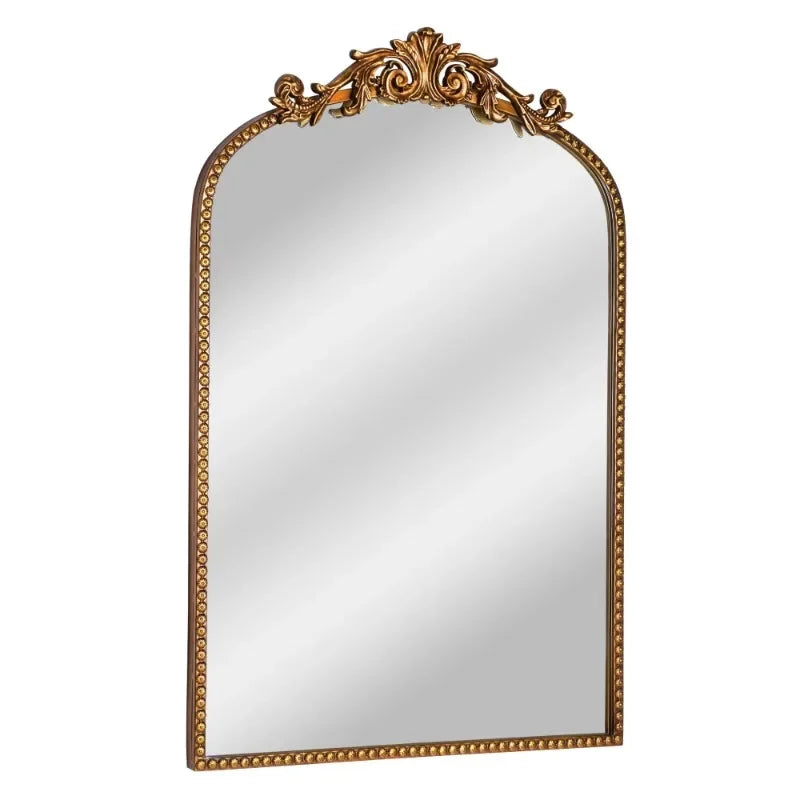 Mirror - Arched Gold Filigree Metal Frame - 20"x30" - Bedroom Collection
