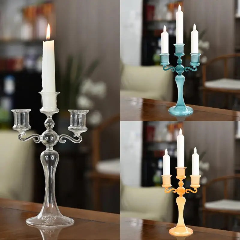 Candlestick Holders - Three Cups - Unique Home Furnishings