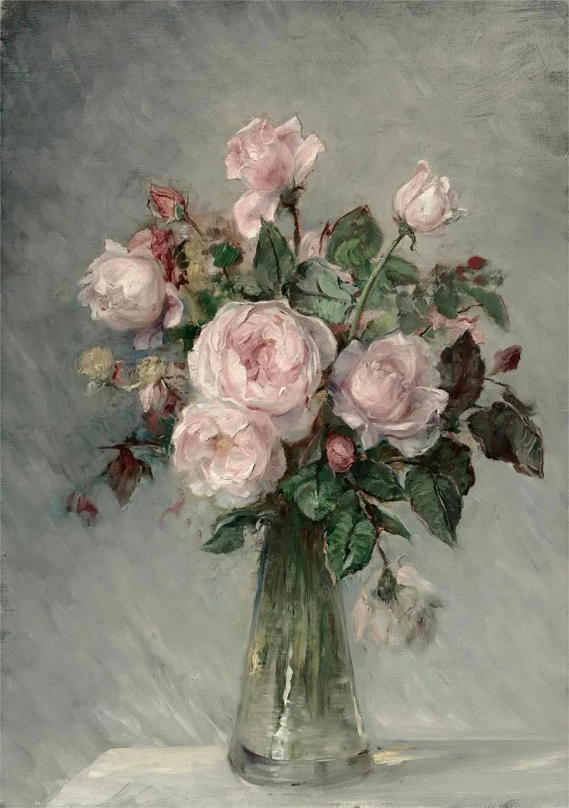 Vintage Rose Bouquet(s) - Oil On Canvas Prints - Still Life