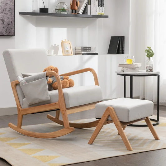 Rocking Chair with Ottoman - Versatile Uses - Children's Room Collection
