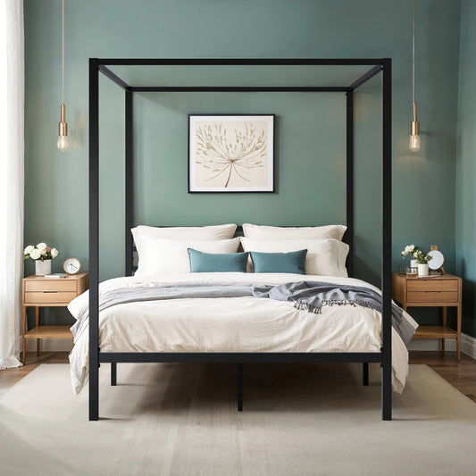 Bed Frame - Hoomic Allewie Canopy Bed - Bedroom Collection