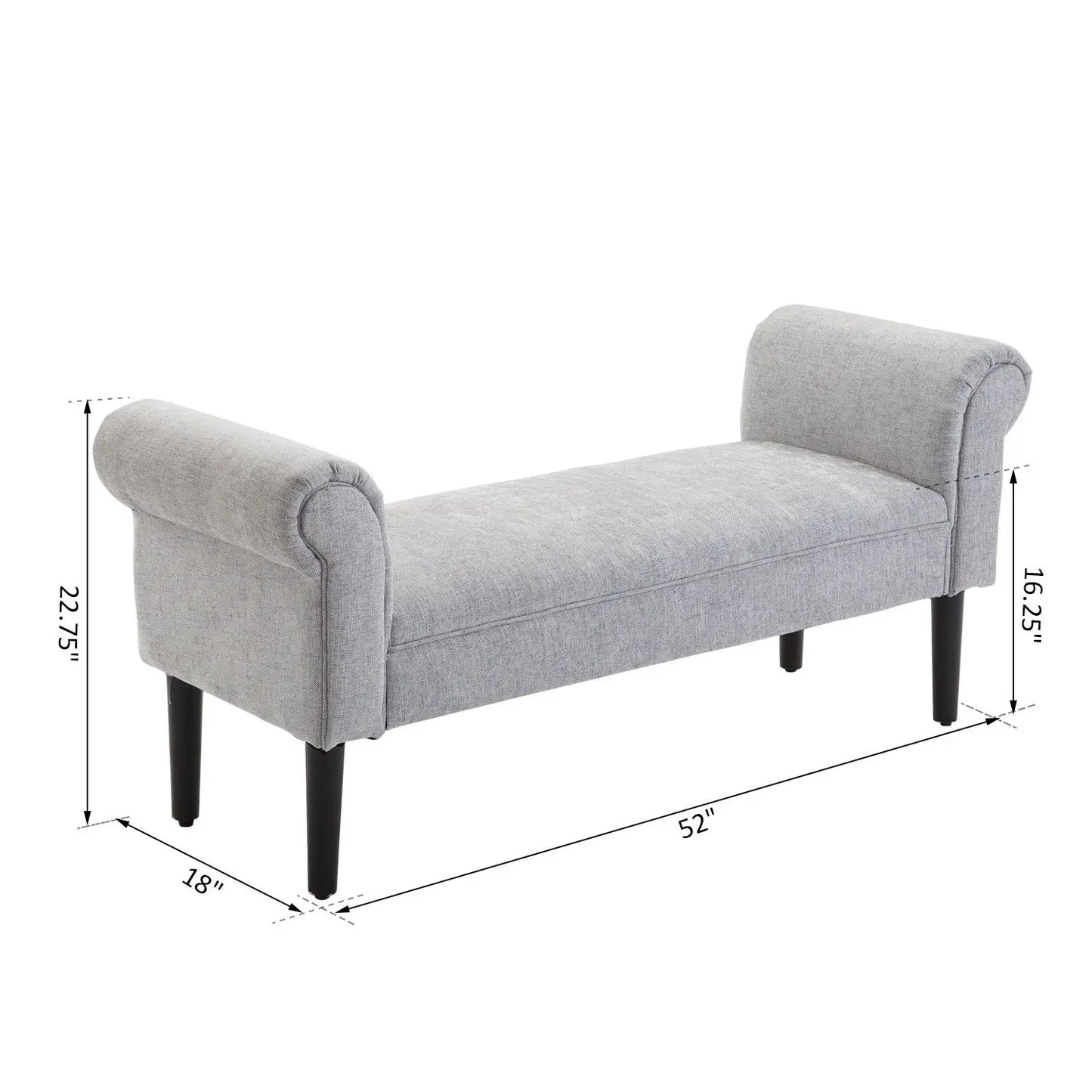 Ottoman - Sofa Chair - 52" Wide - Bedroom Bench