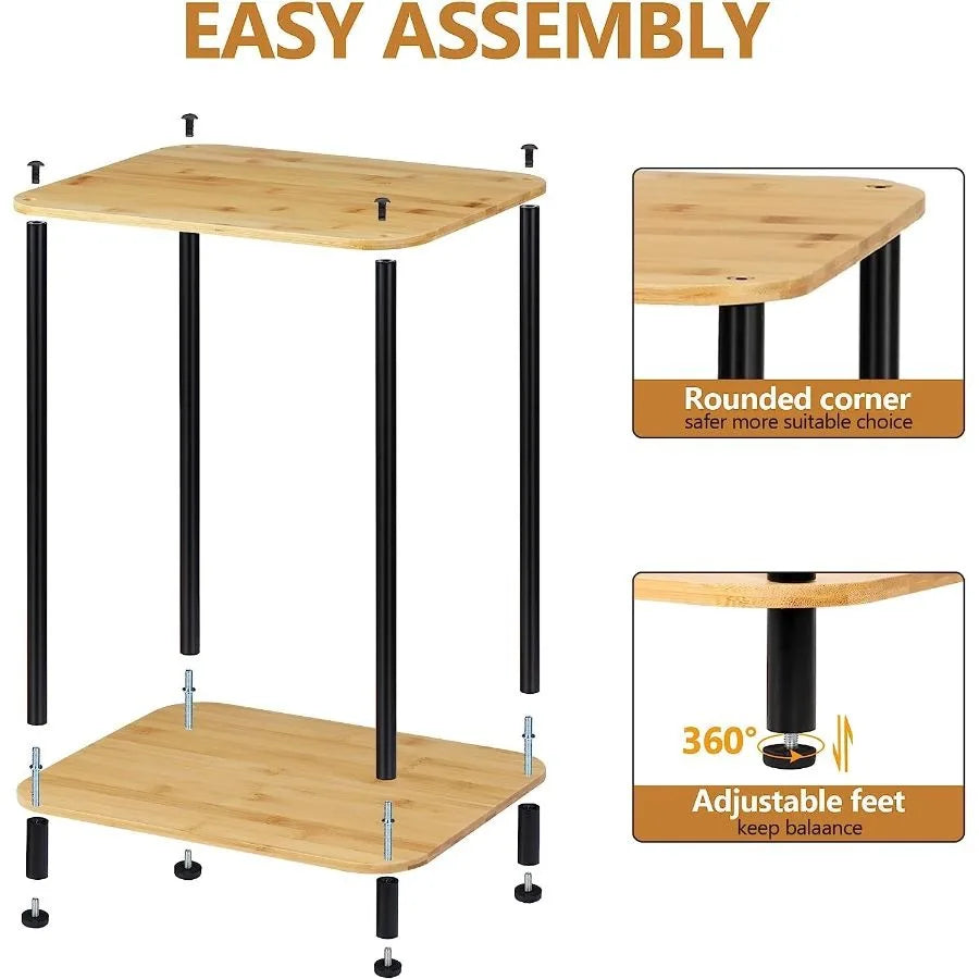 Nightstand Set *2Pcs - End Table Set *2Pcs - 2 Tiers