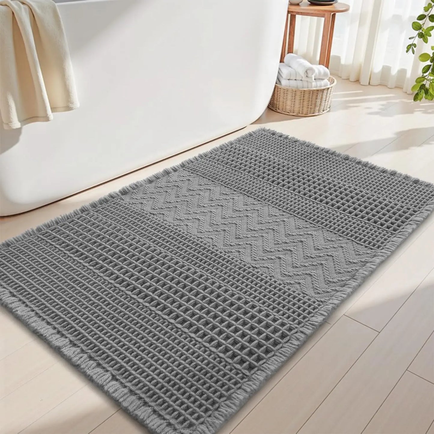 Rug Runner 2'x6' - Bath Mat - Kitchen Mat - Boho Decor - Bathroom Collection