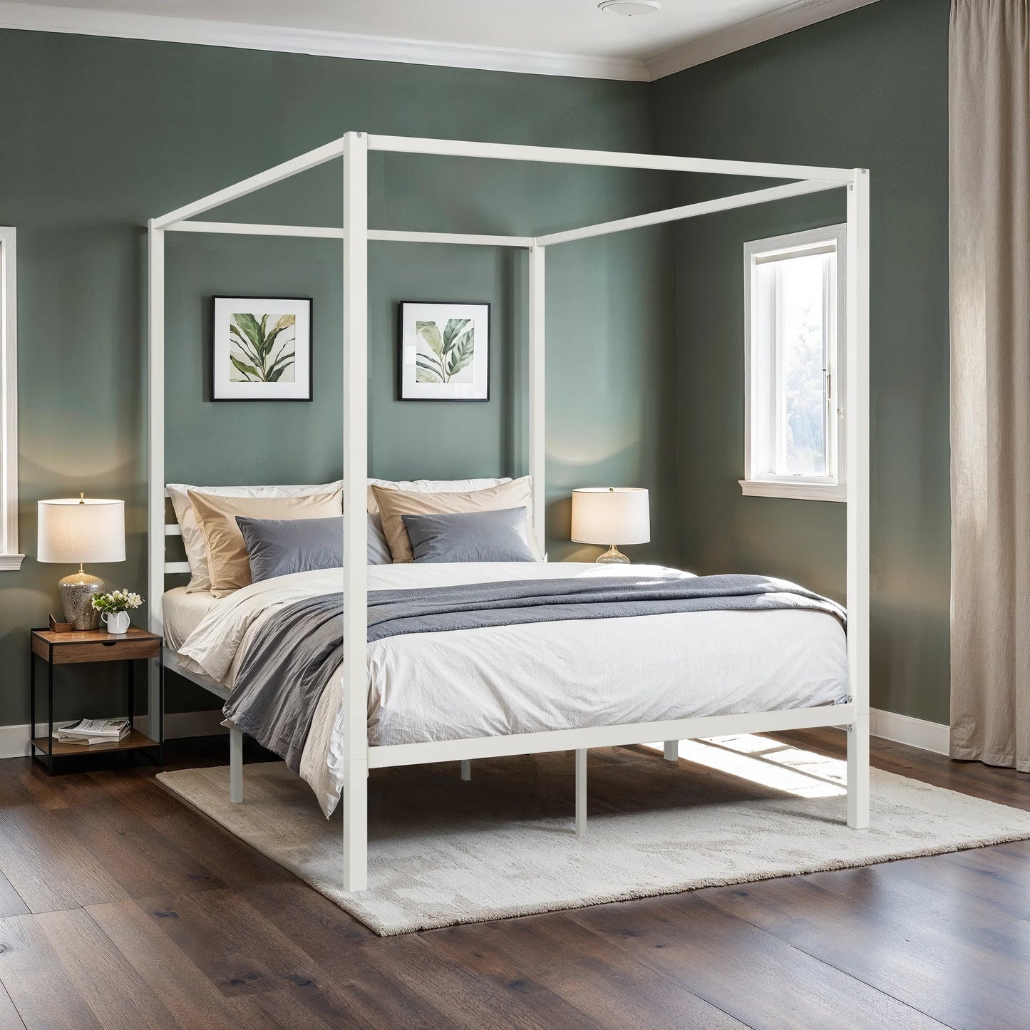 Bed Frame - Hoomic Allewie Canopy Bed - Bedroom Collection